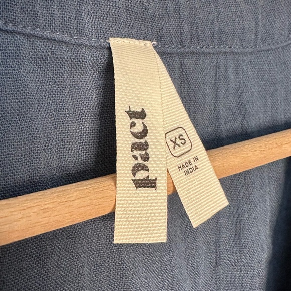 Pact Blue Wrap V-neck Organic Cotton Crepe Dress Size XS - Picture 4 of 5